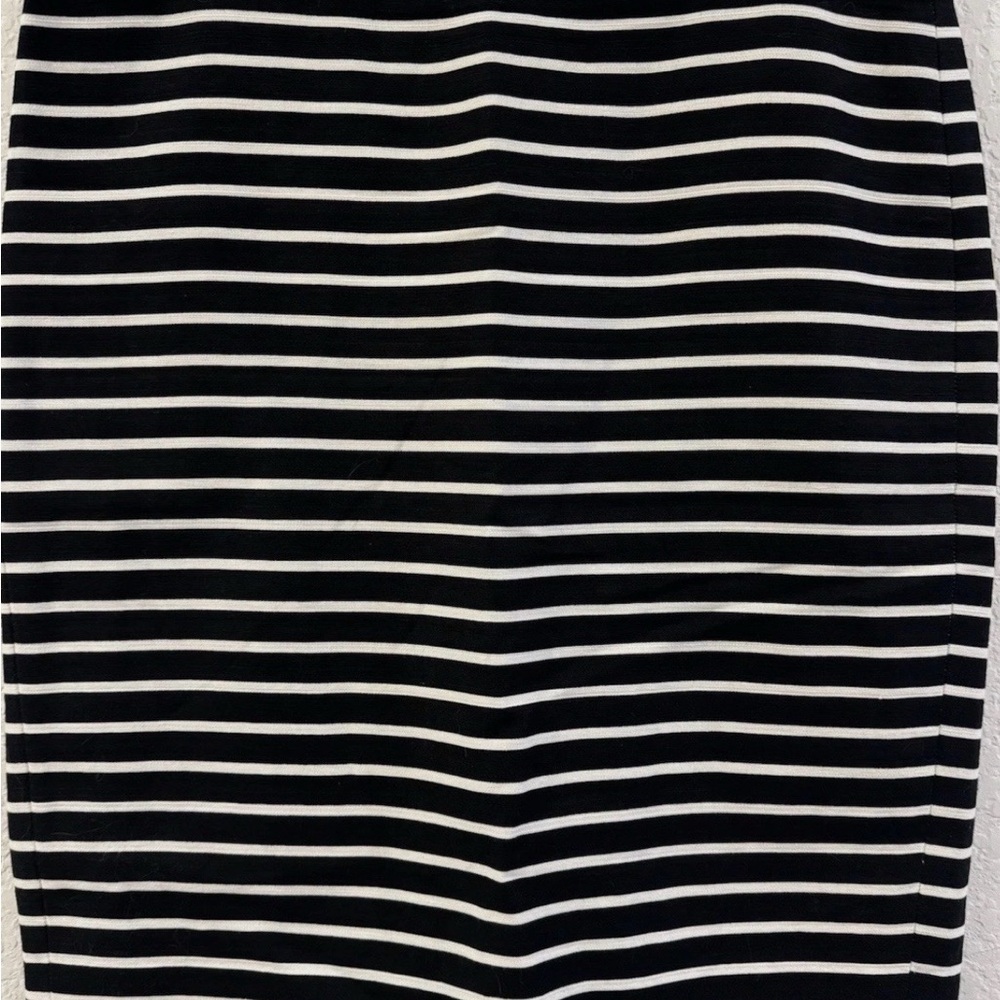 J. Crew Black and White Striped Pencil Skirt Size 4